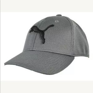 NWT gray black mesh puma hat cap small/medium